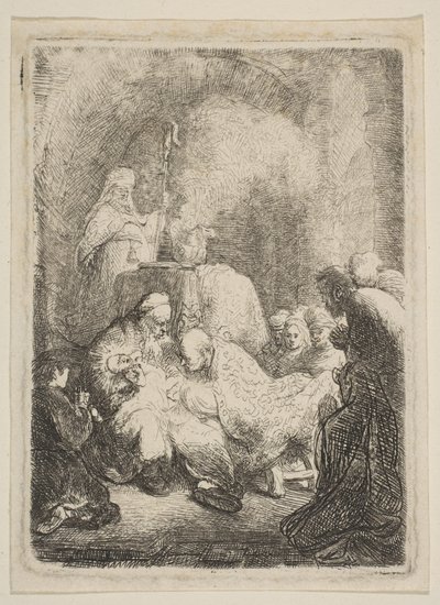 खतना: छोटी प्लेट, ca. 1630। द्वारा रिमब्रांड वैन रिजन