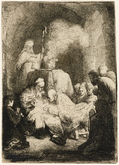 खतना: छोटी प्लेट, 1630। द्वारा रिमब्रांड वैन रिजन