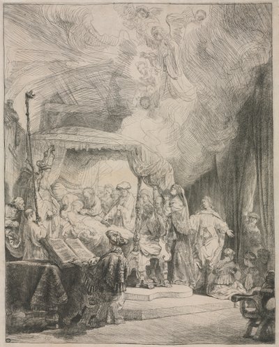 द डेथ ऑफ़ द वर्जिन, 1639। द्वारा रिमब्रांड वैन रिजन