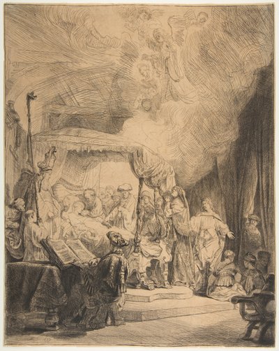 द डेथ ऑफ़ द वर्जिन, 1639। द्वारा रिमब्रांड वैन रिजन