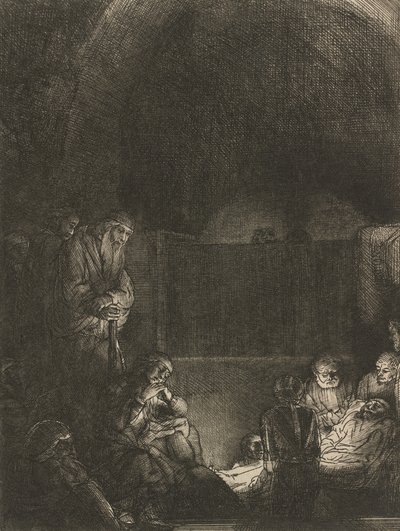 द एनटॉम्बमेंट, सी। 1654. द्वारा रिमब्रांड वैन रिजन