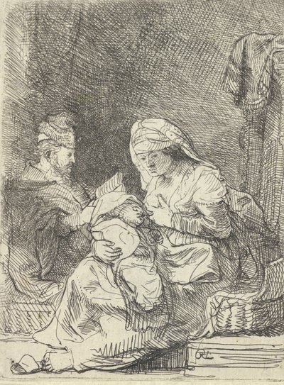 पवित्र परिवार, सी। 1632. द्वारा रिमब्रांड वैन रिजन
