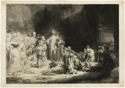 द हंड्रेड गिल्डर प्रिंट द्वारा रिमब्रांड वैन रिजन
