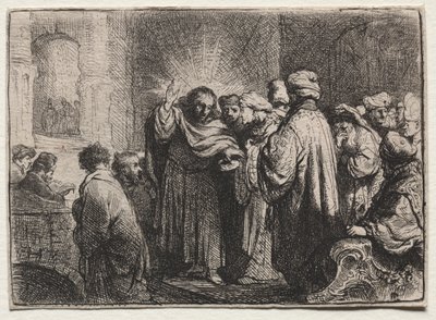 श्रद्धांजलि धन, सी। 1635। द्वारा रिमब्रांड वैन रिजन