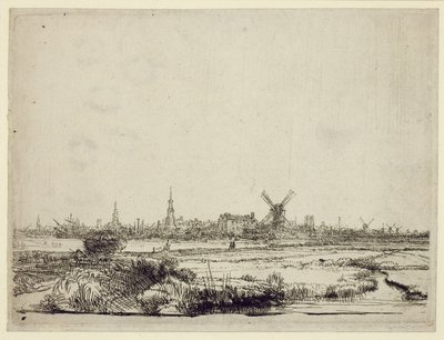 एम्स्टर्डम का दृश्य, c.1640 द्वारा रिमब्रांड वैन रिजन