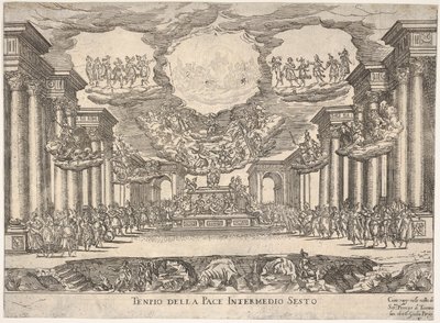 छठा अंतराल: शांति का मंदिर इंटरमीडिएट छठा: शांति का मंदिर, श्रृंखला से ..., 1608। द्वारा रिमिगियो कैंटाग्लाइना
