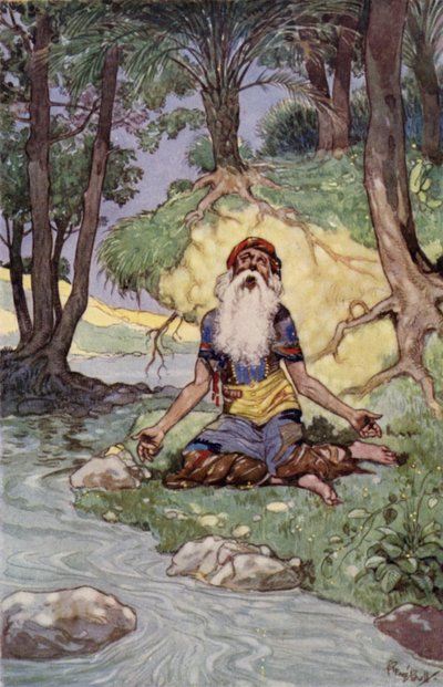समुद्र का बूढ़ा आदमी (रंग लिथो) द्वारा रेने बुल