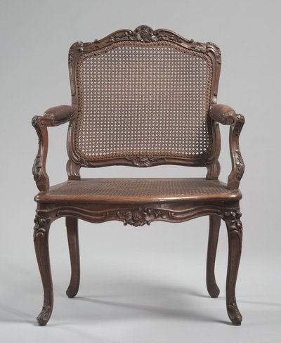 आर्म चेयर, c.1740 (नक्काशीदार लकड़ी, बेंत) द्वारा रेने क्रेसन