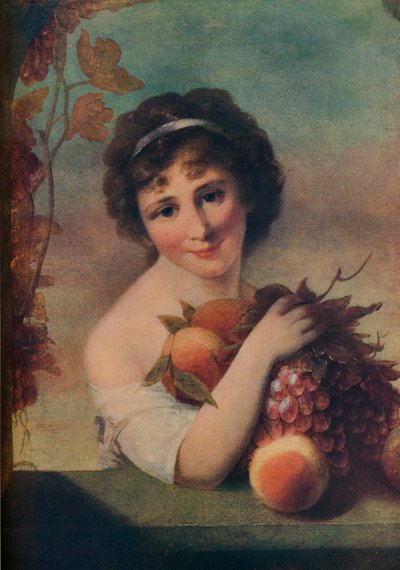 गर्ल विद फ्रूट, c1780, 1910 द्वारा रेव्ह मैथ्यू विलियम पीटर्स