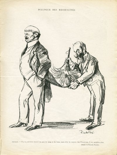 Le Rire, 09/05/14 में रिकार्डो फ्लोर्स (1878-1918) द्वारा चित्रण - रेसुसाइट्स का संवाद - मोरक्को, अगादिर - सेक्काल्डी द्वारा रिकार्डो फ्लोर्स