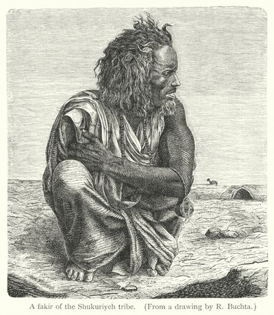 शुकुरीयेह जनजाति का एक फकीर (उत्कीर्णन) द्वारा रिचर्ड (बाद) बुक्टा