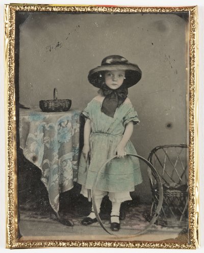 टेबल पर घेरा पकड़े लड़की का पोर्ट्रेट, c 1840-1890 द्वारा रिचर्ड (बाद में) डड्डो
