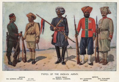 भारतीय सेना के सैनिक (कलर लिथो) द्वारा रिचर्ड (बाद में)