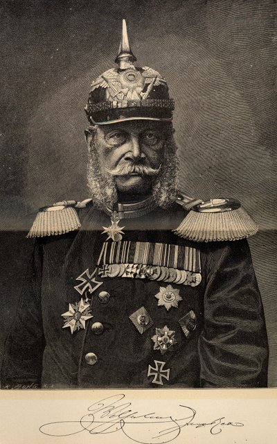 विलियम I 1797-1888, प्रशिया के राजा और जर्मन सम्राट, 90, 1887 की उम्र में। द्वारा रिचर्ड बोंगो