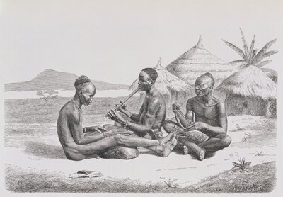 शूली ब्लैक प्लेइंग म्यूजिक, 'द हिस्ट्री ऑफ मैनकाइंड' से, खंड III, प्रोफेसर फ्रेडरिक रैटजेल द्वारा, 1898 द्वारा रिचर्ड बुच्टा