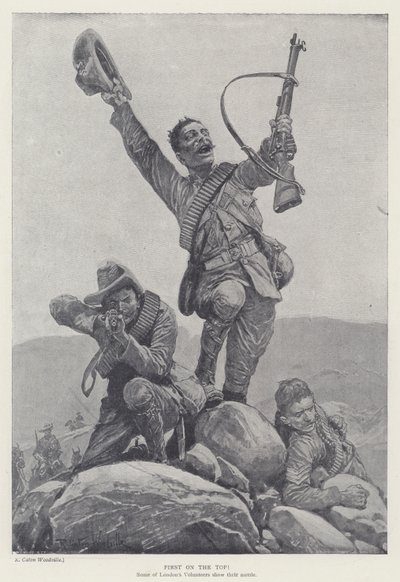 पहले शीर्ष पर! (लिथो) द्वारा रिचर्ड कैटन II (बाद में) वुडविले