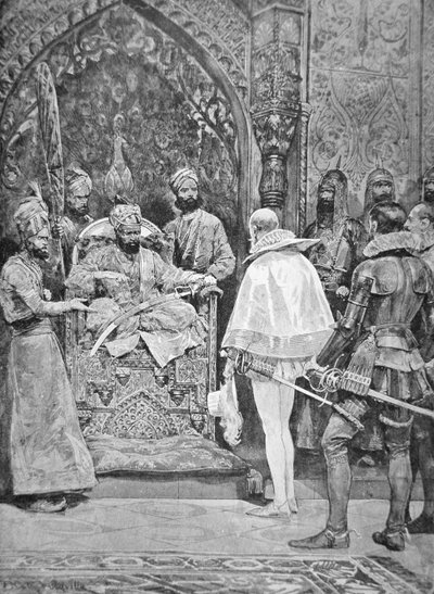 1615 में भारत में अंग्रेजी राजदूत (लिथो) द्वारा रिचर्ड कैटन II (बाद में) वुडविले
