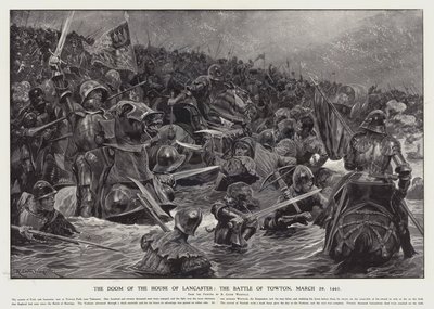 लैंकेस्टर हाउस का कयामत: टॉवटन की लड़ाई, 29 मार्च 1461 (लिथो) द्वारा रिचर्ड कैटन II (बाद में) वुडविले