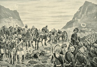 1901 में कूर्म घाटी में हमला। द्वारा रिचर्ड कैटन II वुडविले