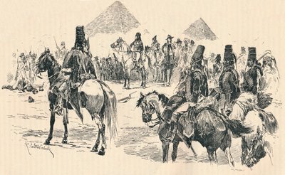 पिरामिडों की लड़ाई में नेपोलियन बुनापार्ट, 1798, 1884 द्वारा रिचर्ड कैटन II वुडविले