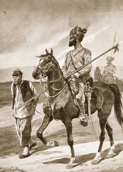 एक बंगाल लांसर और उसके बॉक्सर बंदी, &39;उन्नीसवीं शताब्दी की लड़ाई: चित्रण से चित्रण। VII, 1900-1901 का चीनी युद्ध &39;आर्चीबाल्ड फोर्ब्स, जीए हेंटी और मेजर आर्थर ग्रिफिथ्स द्वारा द्वारा रिचर्ड केटन वुडविले