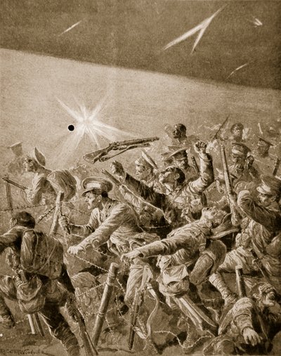 ब्रिटिश पैदल सेना ने जर्मन तार उलझनों, 1914-19 के माध्यम से अपना रास्ता बनाने के लिए मजबूर किया द्वारा रिचर्ड केटन वुडविले