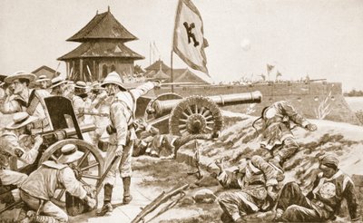 द बॉक्सर मूवमेंट, &39;हचिन्सन हिस्ट्री ऑफ द नेशंस&39; का चित्रण, c.1910 द्वारा रिचर्ड केटन वुडविले