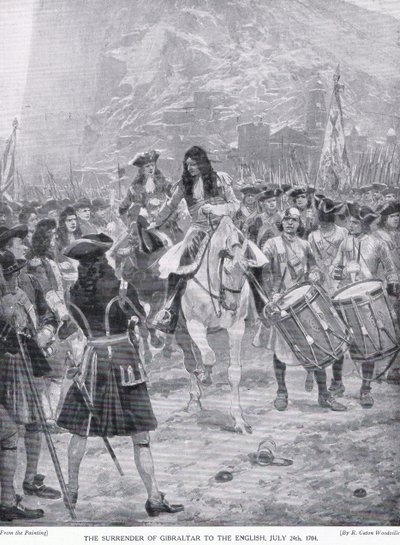 जिब्राल्टर का आत्मसमर्पण, c.1910 द्वारा रिचर्ड केटन वुडविले