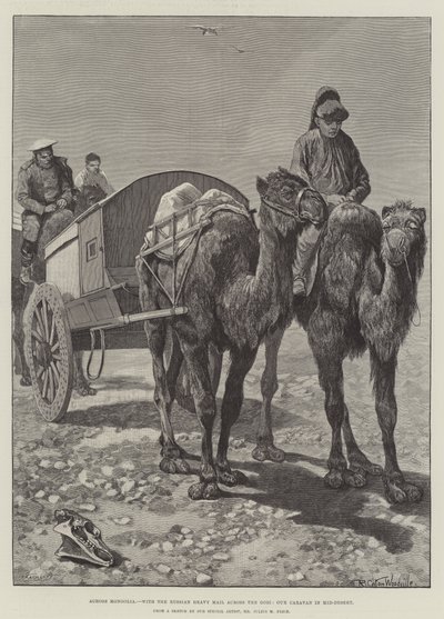 मंगोलिया के उस पार, गोबी में रूसी हैवी मेल के साथ, मध्य-रेगिस्तान में हमारा कारवां द्वारा रिचर्ड केटन वुडविले जूनियर