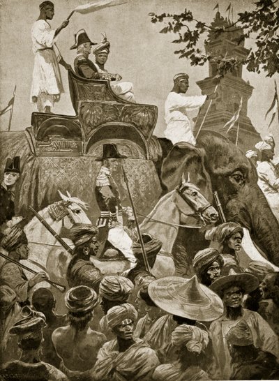 1824 में सिंगापुर में प्रवेश करने वाली ब्रिटिश सेना, &39;हचिन्सन की कहानी ब्रिटिश राष्ट्र की कहानी&39;, c.1923 द्वारा रिचर्ड केटन वुडविले जूनियर