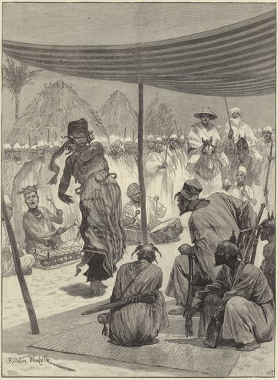 पश्चिम अफ्रीका में सोफा के राजा के सामने नृत्य द्वारा रिचर्ड केटन वुडविले जूनियर