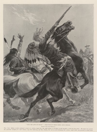मौत के जबड़े में, तीन विद्रोही Sioux भारतीयों का निष्पादन द्वारा रिचर्ड केटन वुडविले जूनियर