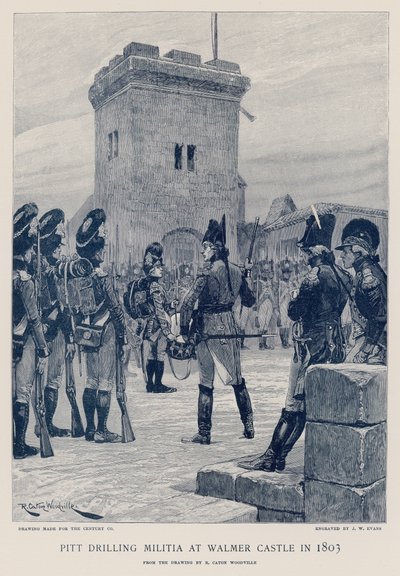 1803 में वॉलमर कैसल में पिट ड्रिलिंग मिलिशिया द्वारा Richard Caton Woodville junior