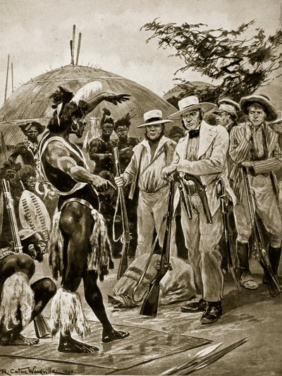 नेटाल में ब्रिटिश, 1824, &39;हचिन्सन की कहानी ब्रिटिश राष्ट्र की कहानी&39;, c.1923 द्वारा रिचर्ड केटन वुडविले जूनियर