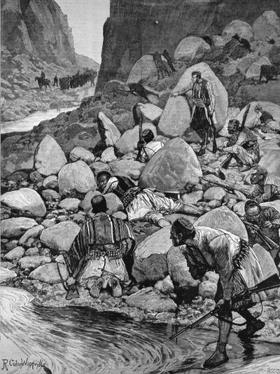 हर्ज़ेगोविना में विद्रोह: &39;द इलस्ट्रेटेड लंदन न्यूज&39; से एक एम्बुस्केड, 1 अप्रैल 1882 द्वारा रिचर्ड केटन वुडविले जूनियर