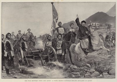 चीन और जापान के बीच युद्ध, ली हंग चांग की यूरोपीय-ड्रिल्ड आर्टिलरी इन एक्शन द्वारा रिचर्ड केटन वुडविले जूनियर