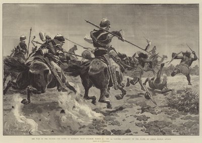 सौदान में युद्ध, हसीन में लड़ाई, सौकिम के पास, उस्मान डिग्ना के हमले के फ्लैंक पर चार्ज करने वाले 5 वें लांसर्स द्वारा रिचर्ड केटन वुडविले जूनियर