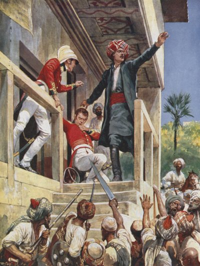 1841 में सर अलेक्जेंडर बर्न्स के घर पर हमला द्वारा रिचर्ड केटन वुडविले जूनियर