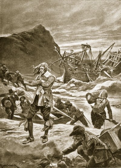 1609 में बरमुदास पर कहर, &39;हचिन्सन की कहानी ब्रिटिश राष्ट्र की कहानी&39;, c.1923 द्वारा रिचर्ड केटन वुडविले जूनियर
