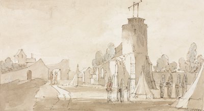 मोंट सेंट जीन, वाटरलू की लड़ाई का गांव, ब्रसेल्स के दक्षिण, 1815 द्वारा रिचर्ड कोल्ट होरे