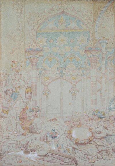 मिस्र के हरेम की कल्पना, 1865 द्वारा रिचर्ड डैड