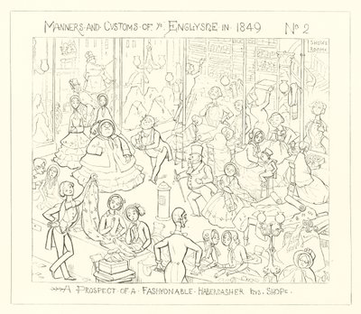 1849, ए प्रॉस्पेक्ट ऑफ़ अ फैशनेबल हेबरडैशर्स शॉप द्वारा रिचर्ड डॉयल