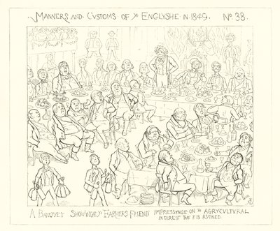 1849, कृषि मित्र पर कृषि हित को प्रभावित करने वाला एक भोज जो कि बर्बाद हो गया द्वारा रिचर्ड डॉयल