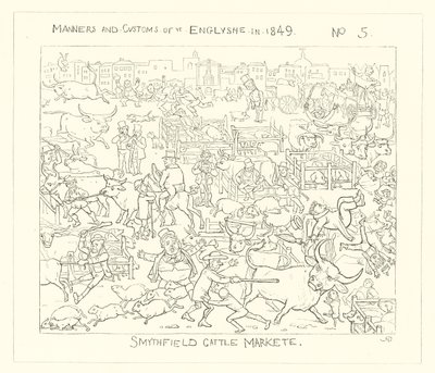 1849, स्मिथफील्ड कैटल मार्केट द्वारा Richard Doyle