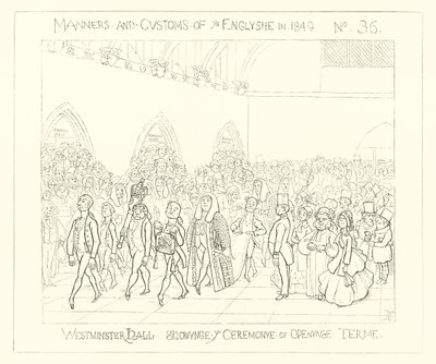 1849, वेस्टमिंस्टर हॉल, उद्घाटन अवधि का समारोह द्वारा रिचर्ड डॉयल