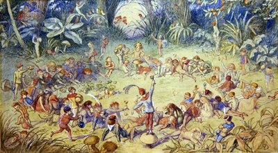 परी की अंगूठी (कागज पर पानी के रंग का और पेंसिल) द्वारा रिचर्ड डॉयल