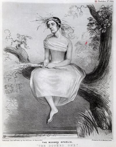 आधुनिक ओफेलिया या द डूमेड वन, 1845 द्वारा रिचर्ड डॉयल