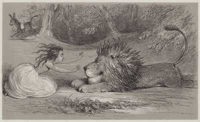 ऊना और द लायन (एक्वाटिंट) द्वारा Richard Doyle