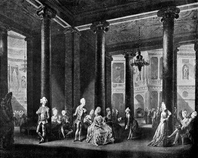 ऑक्सफोर्ड रोड, 1772 में पेंटहोन का आंतरिक भाग। द्वारा रिचर्ड अर्लोम