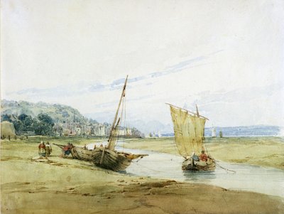 होनफेलुर के पास, c.1822 (कागज पर ग्रेफाइट से अधिक) द्वारा रिचर्ड पार्क्स बोनिंगटन